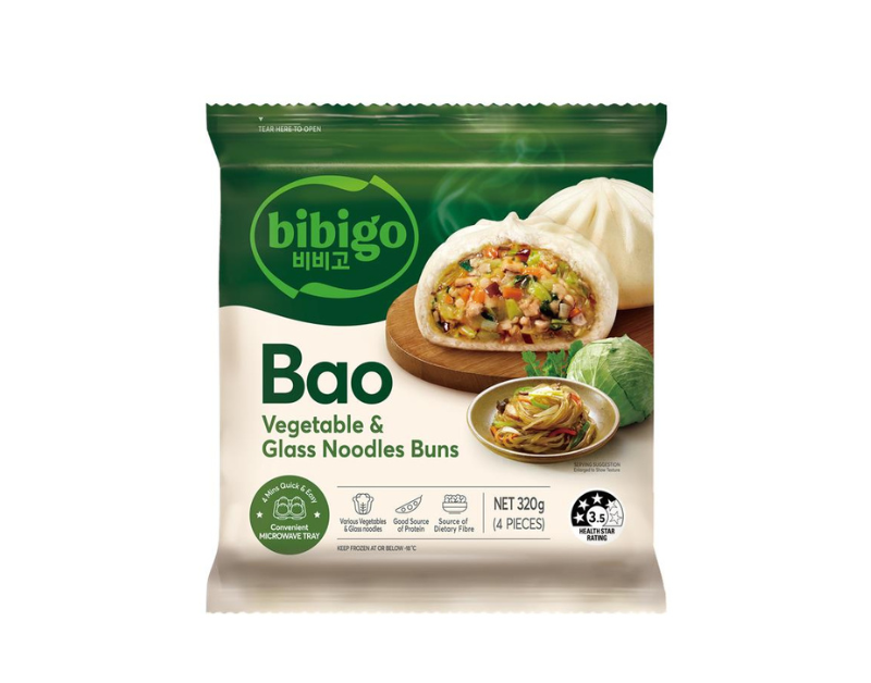 bibigo Bao Buns Vegetable & Glass Noodles 320g