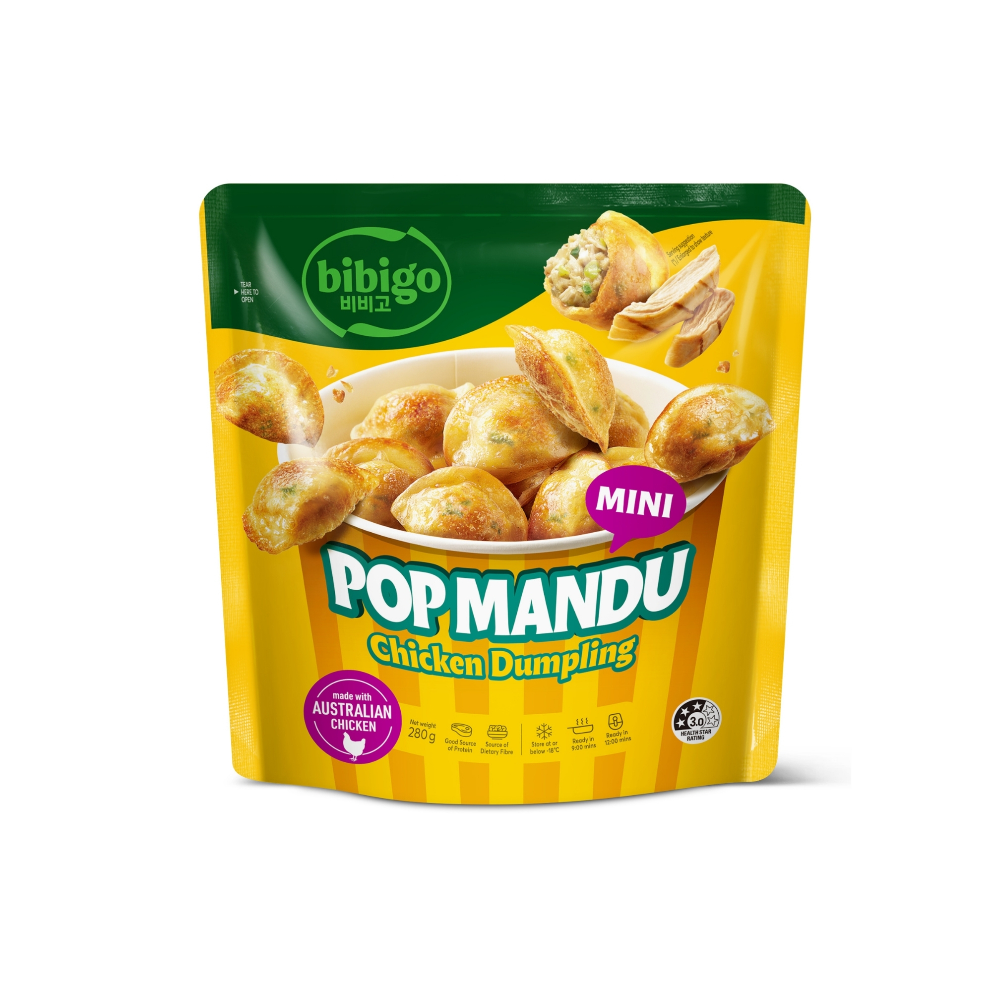 bibigo Mini Pop Mandu Chicken 280g