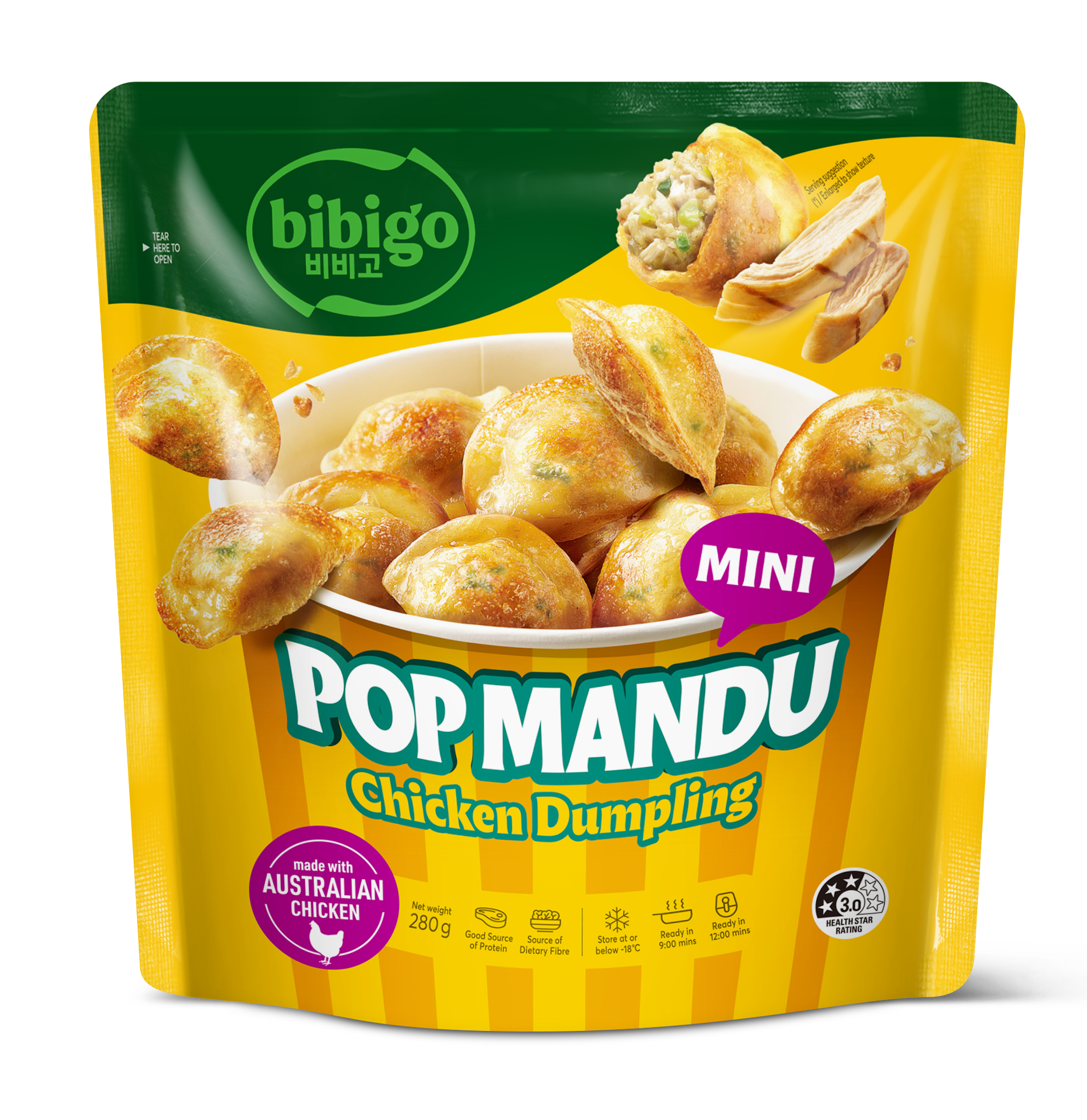 bibigo Mini Pop Mandu Chicken 280g
